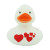 White with red hearts Rubber Duck by LiLaLu | Ducks in the Window