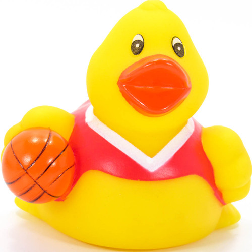 Basketball Player Red Rubber Duck by Ad Line | Ducks in the Window®