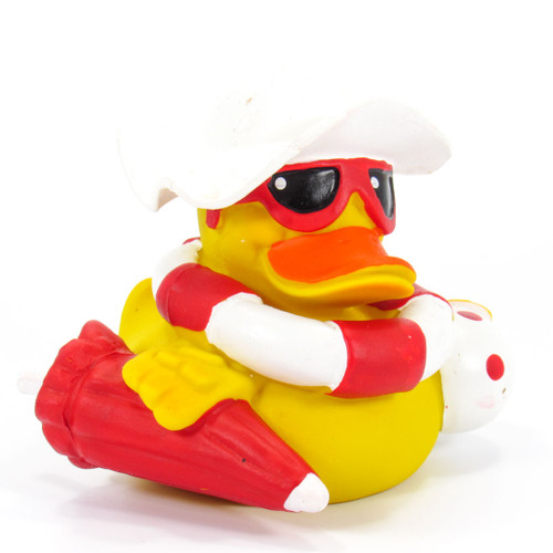 Beach Time Vacation Rubber Duck by Lanco 100% Natural Toy & Organic | Ducks in the Window®