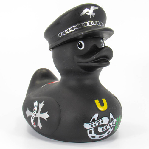 Bikerman Motorcyclist Rubber Duck Bath Toy by Bud Ducks | Ducks in the Window®