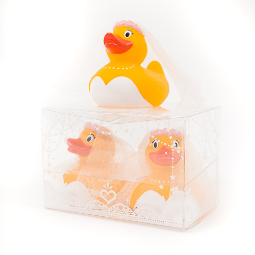 Wedding Couple Rubber Duck Bride & Bride (LBGT) attached vail and groom |
 Ducks in the Window