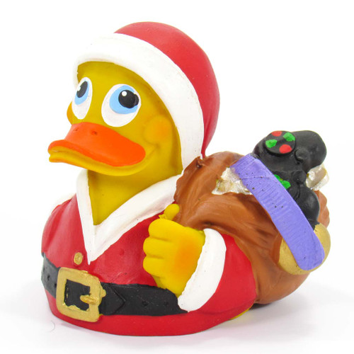 Christmas Santa Gifts Rubber Duck by Lanco 100% Natural Toy & Organic | Ducks in the Window®