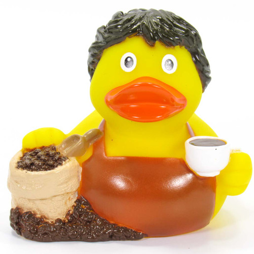Coffee Barista Rubber Duck by Schnabels  | Ducks in the Window®