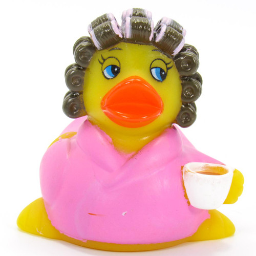 Coffee Time Rubber Duck (White) by Ad Line | Ducks in the Window®
