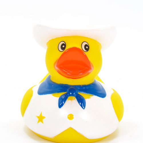 Cowboy (White) Rubber Duck by Ad Line | Ducks in the Window®