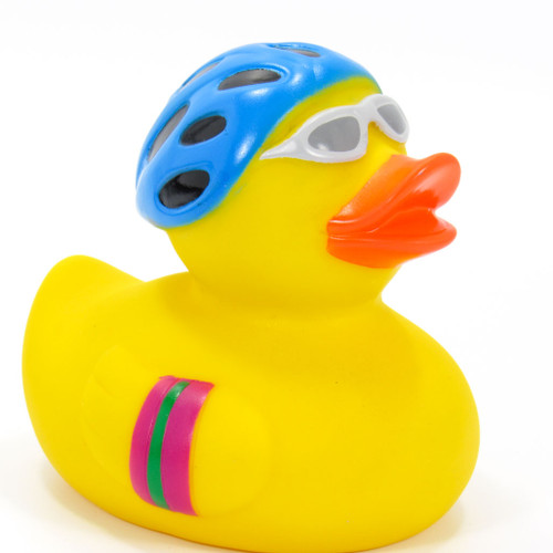 Cyclist Biker Rubber Duck by Schnabels  | Ducks in the Window®
