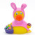Easter Bunny Pink Rubber Duck by Ad Line  | Ducks in the Window®