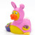 Easter Bunny Pink Rubber Duck by Ad Line  | Ducks in the Window®