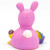 Easter Bunny Pink Rubber Duck by Ad Line  | Ducks in the Window®