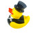 Wedding Couple Rubber Duck with bride and attached vail and groom 
 Ducks in the Window