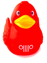 Jeep Ducked Off Road  Rubber Duck Red by Schnabels  | Ducks in the Window®