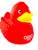 Jeep Ducked Off Road  Rubber Duck Red by Schnabels  | Ducks in the Window®