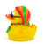Jamaican Rasta Rubber Duck by Lanco 100% Natural Toy & Organic | Ducks in the Window®