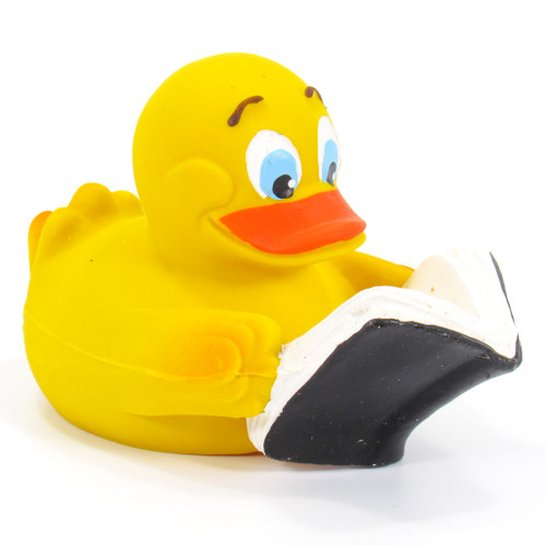Reading Book Rubber Duck by Lanco 100% Natural Toy & Organic | Ducks in the Window®