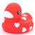 Red White Hearts Valentine Lover Rubber Duck by Ad Line | Ducks in the Window®