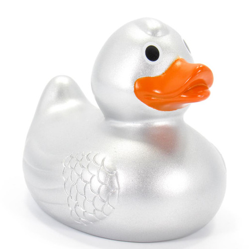 Silver metalic Rubber Duck by DITW | Ducks in the Window