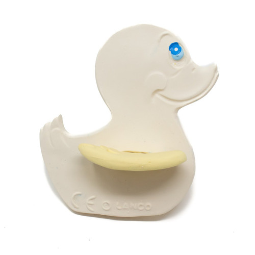 Baby Teether Rubber Duck yellow  by Lanco 100% Natural Toy & Organic | Ducks in the Window®