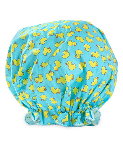 Bouffant Rubber Duck Shower Cap Vintage Cotton by  Spa Sisters