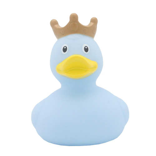 Blue Crown Rubber Duck by LILALU bath toy | Ducks in the Window