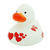 White with red hearts Rubber Duck by LiLaLu | Ducks in the Window