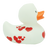 White with red hearts Rubber Duck by LiLaLu | Ducks in the Window
