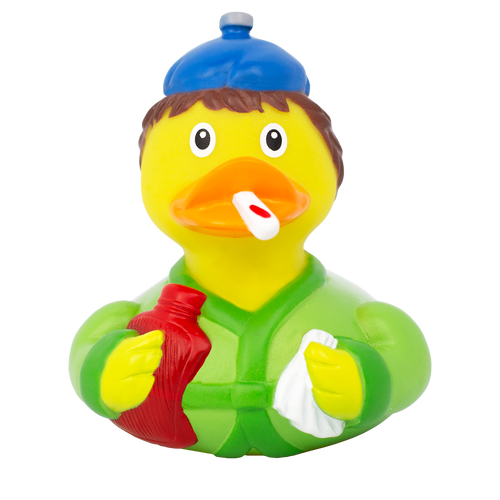 Sick not feeling well COVID Rubber Duck by LiLaLu | Ducks in the Window