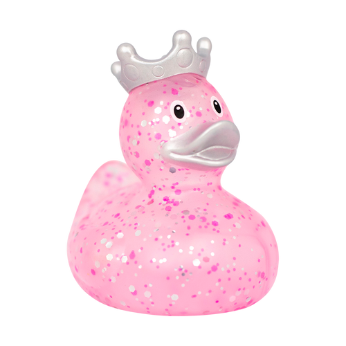 Glitter Pink Crown Rubber Duck by LILALU bath toy | Ducks in the Window