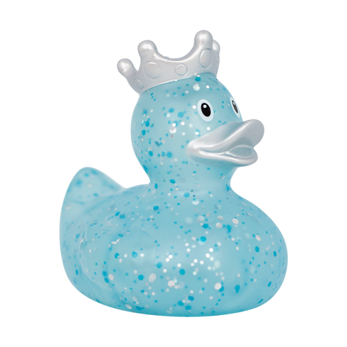 Glitter Blue Crown Rubber Duck by LILALU bath toy | Ducks in the Window