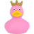 Pink Crown Rubber Duck by LILALU bath toy | Ducks in the Window