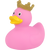 Pink Crown Rubber Duck by LILALU bath toy | Ducks in the Window
