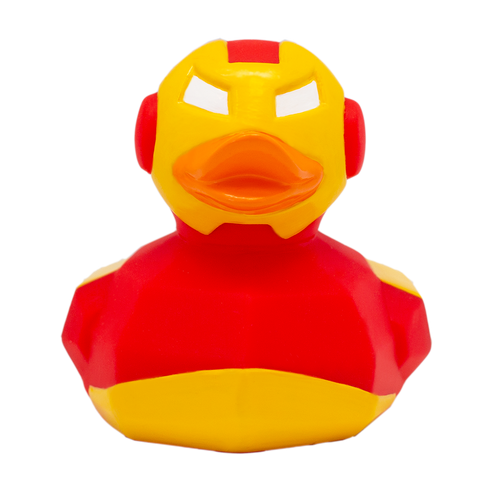 Iron Man Red Marvel DC Rubber Duck by LILALU bath toy | Ducks in the Window