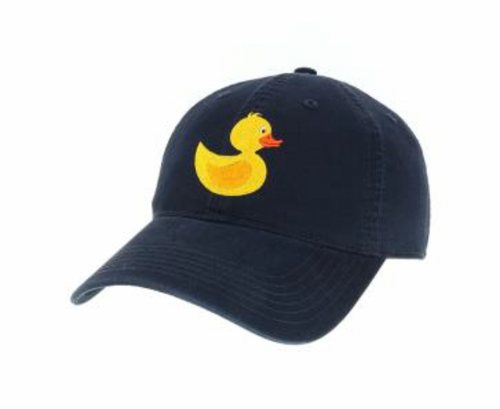 Large Yellow Duck Hat - Navy
