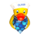 Personalized Rubber Duck with Sailor's Cap & Bandana | Ducks in the Window